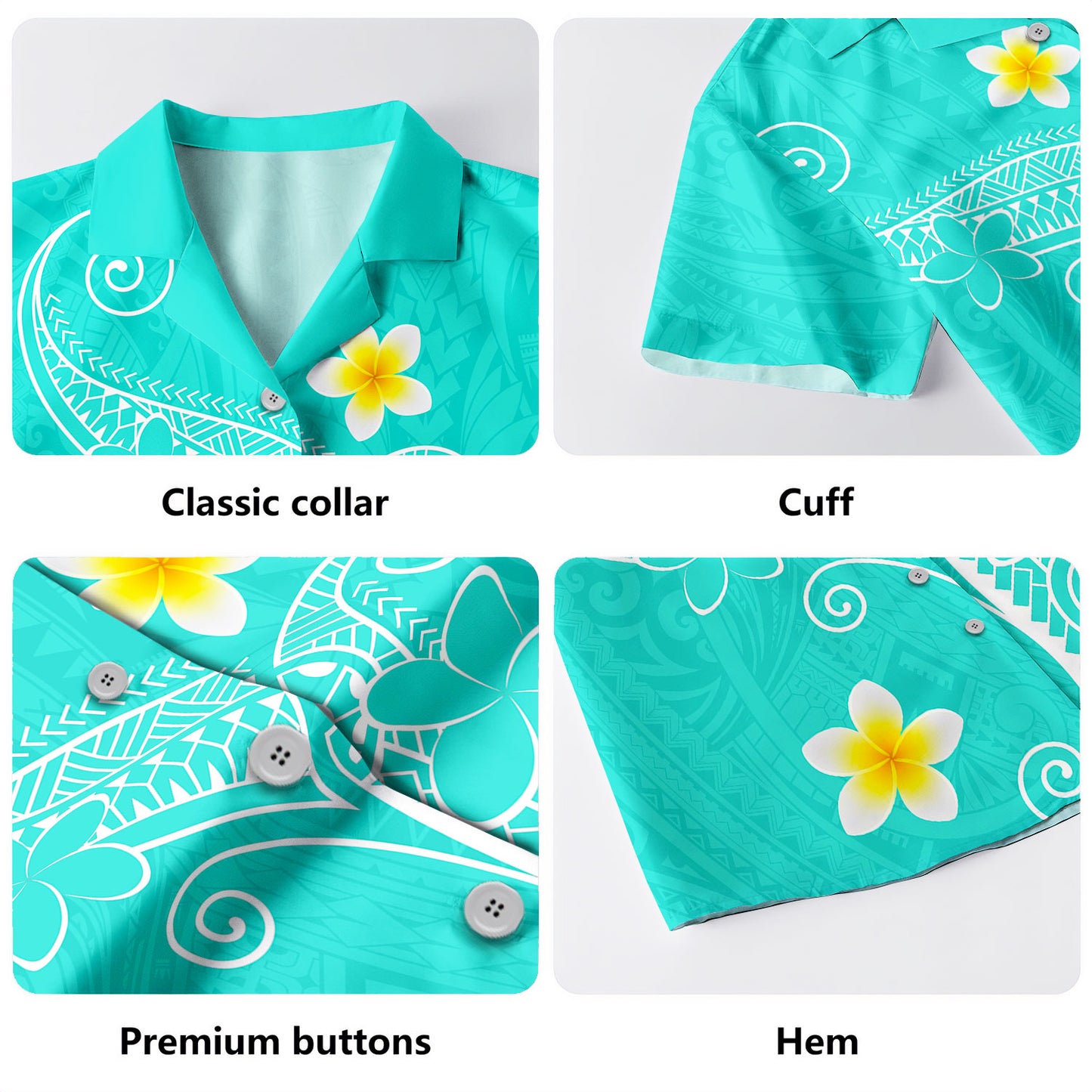 Hawaii Hawaiian Shirt Polynesia Floral Tribal Style Color
