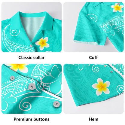 Hawaii Hawaiian Shirt Polynesia Floral Tribal Style Color