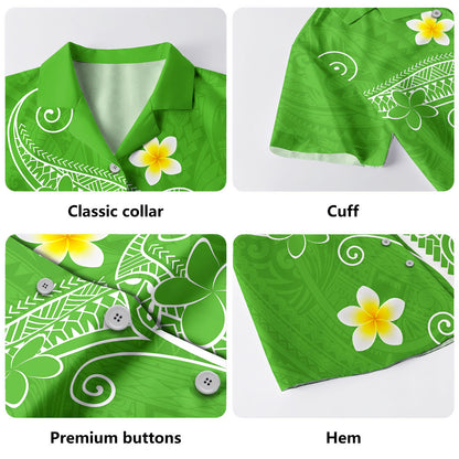 Hawaii Polynesian Combo Dress And Shirt Polynesia Floral Tribal Style Color