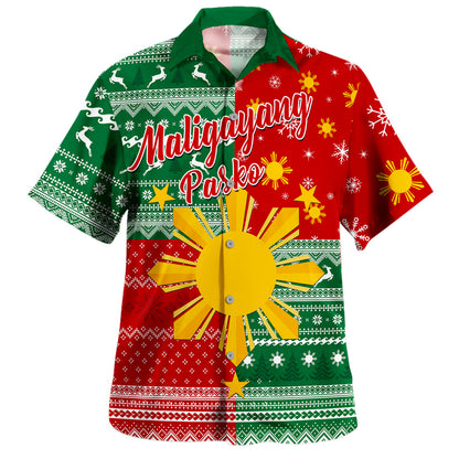 Philippines Filipinos Hawaiian Shirt Santa Christmas Pattern Sun Style