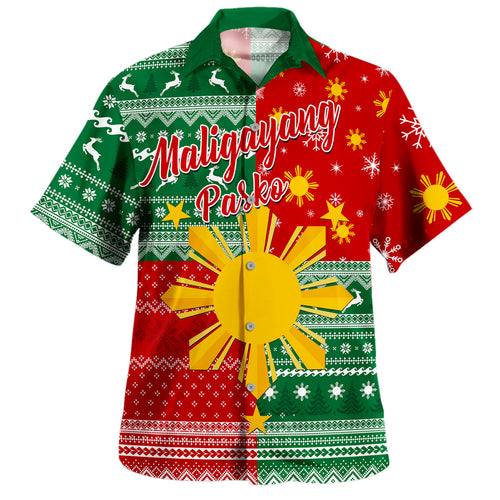 Philippines Filipinos Hawaiian Shirt Santa Christmas Pattern Sun Style