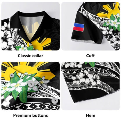 Philippines Filipinos Hawaiian Shirt Tribal Tattoo With Sampaguita Flower