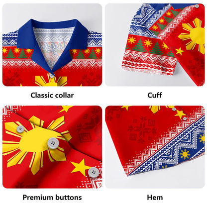 Philippines Filipinos Hawaiian Shirt Maligayang Pasko Christmas Parol Style