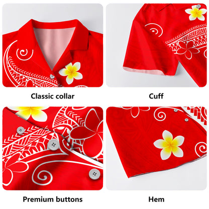 Hawaii Hawaiian Shirt Polynesia Floral Tribal Style Color