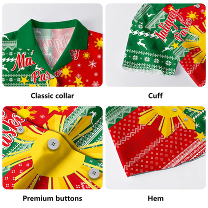 Philippines Filipinos Hawaiian Shirt Santa Christmas Pattern Sun Style