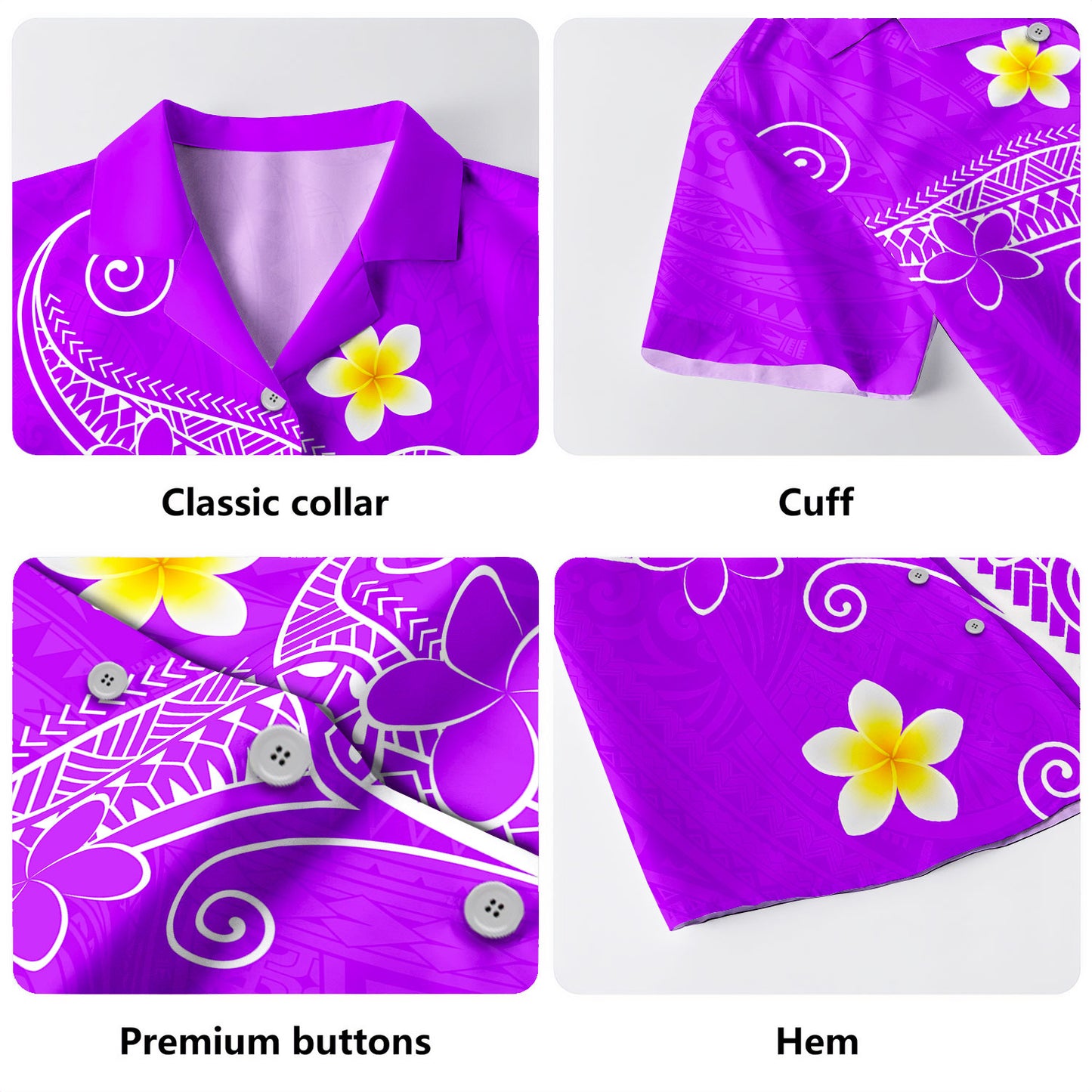 Hawaii Hawaiian Shirt Polynesia Floral Tribal Style Color