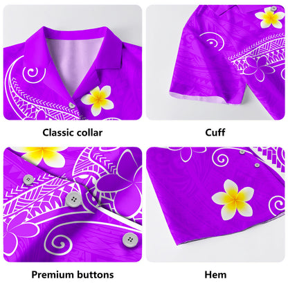 Hawaii Hawaiian Shirt Polynesia Floral Tribal Style Color