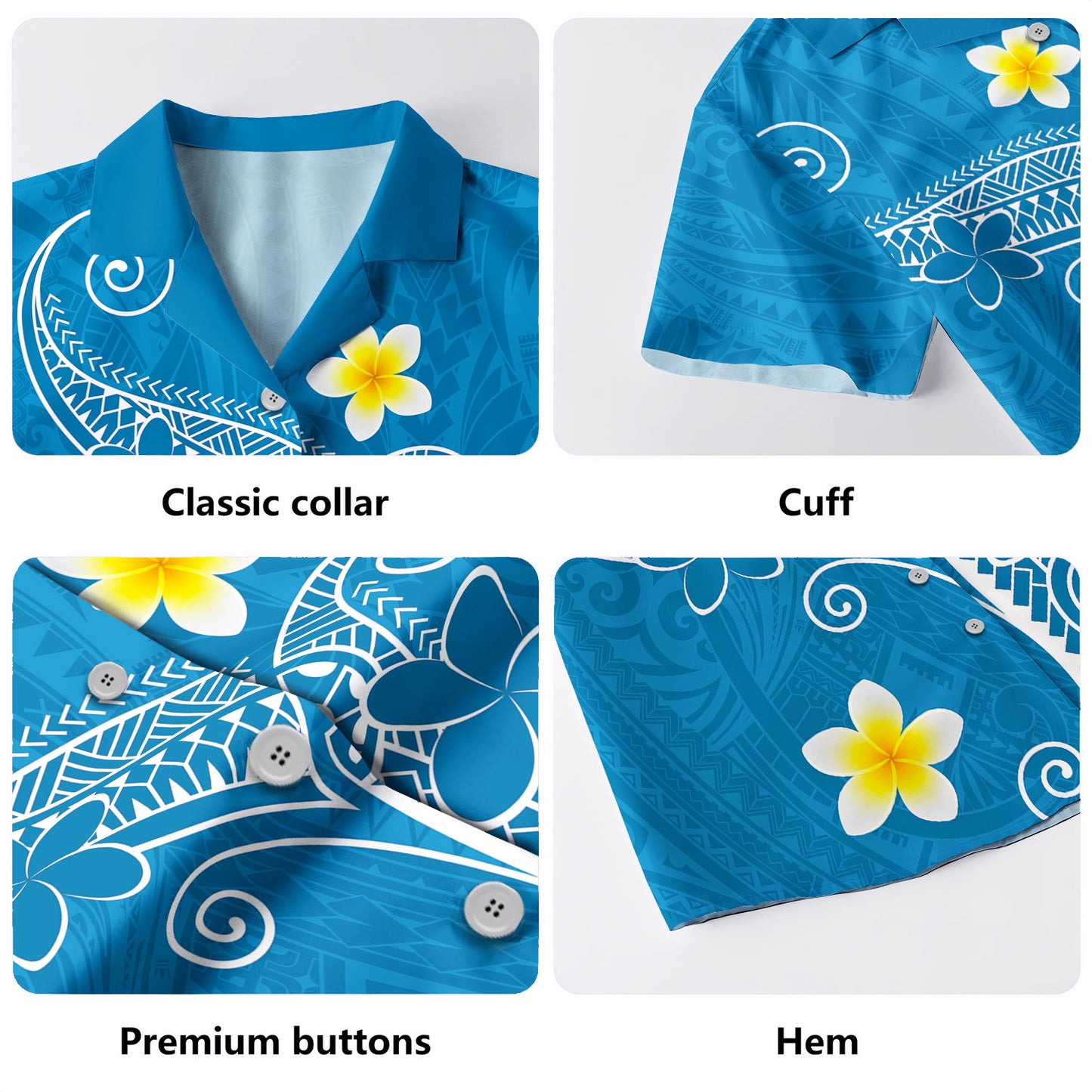 Hawaii Hawaiian Shirt Polynesia Floral Tribal Style Color