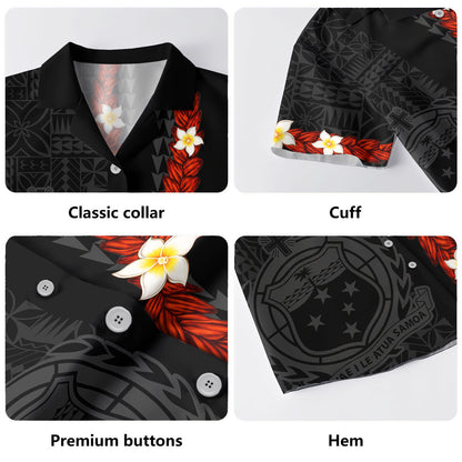 Samoa Hawaiian Shirt Ufalafa Tapa Siapo Pattern Island Style