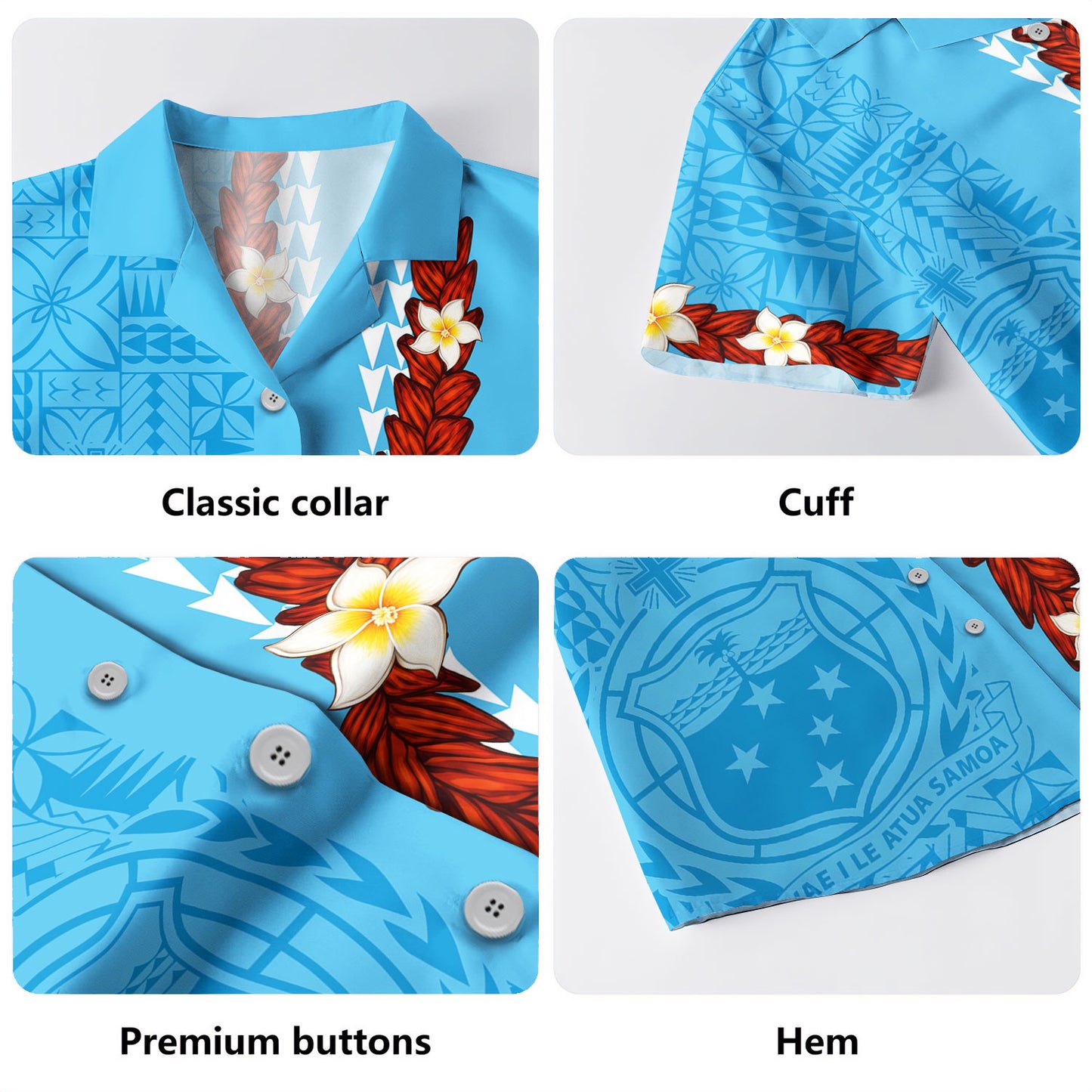 Samoa Hawaiian Shirt Ufalafa Tapa Siapo Pattern Island Style