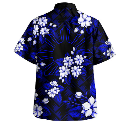 Philippines Filipinos Hawaiian Shirt Sun Sampaguita Flower Lauhala Pattern Style