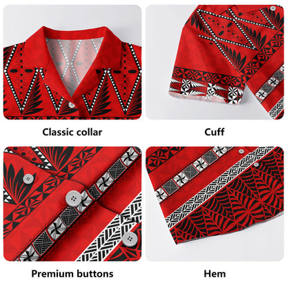 Tonga Combo Puletasi And Shirt Ngatu Beautiful Pattern