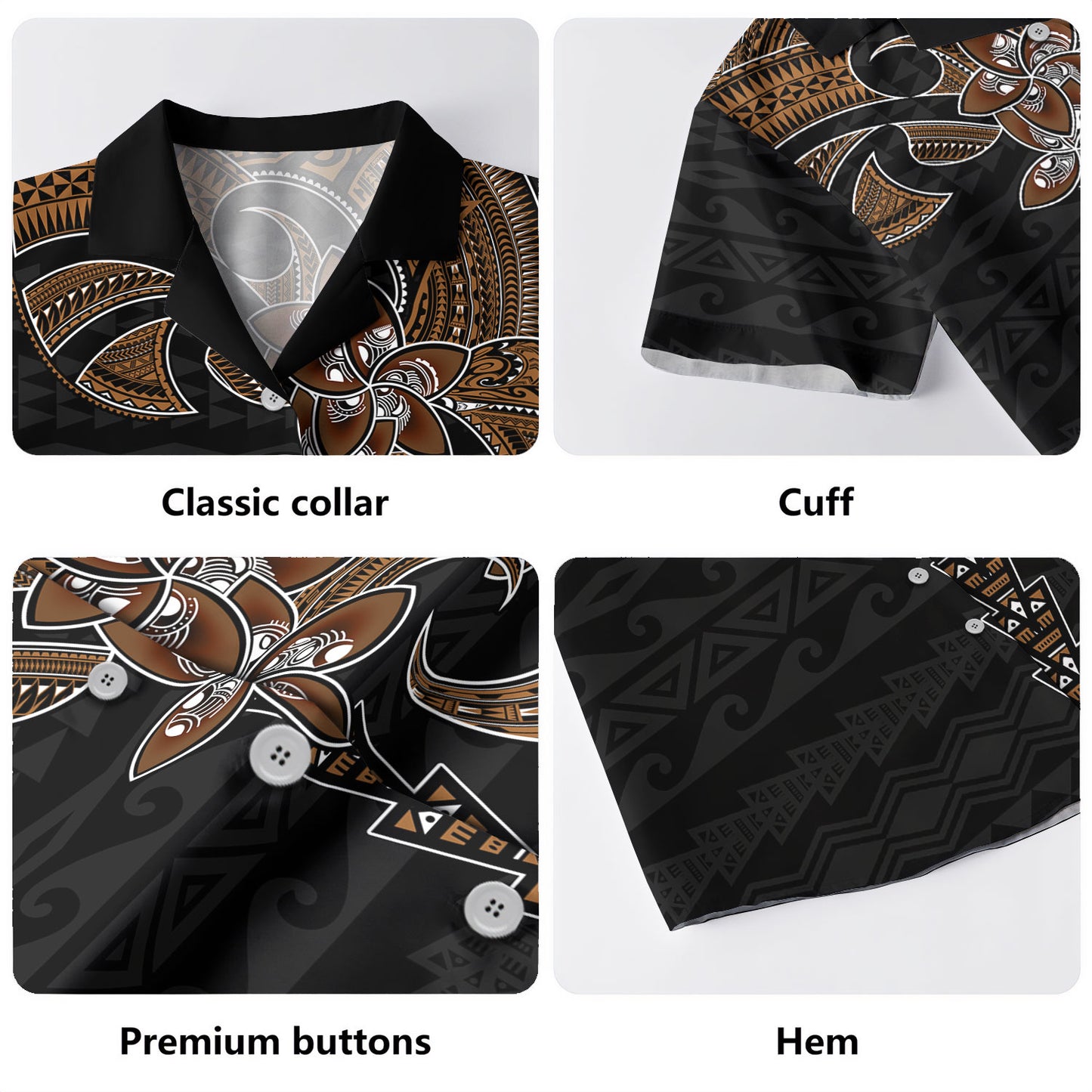 Polynesia Combo Dress And Shirt Plumeria Tribal Tattoo