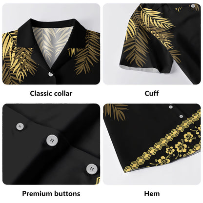 Polynesia Hawaiian Shirt Polynesia Tribal Leave Palm Style