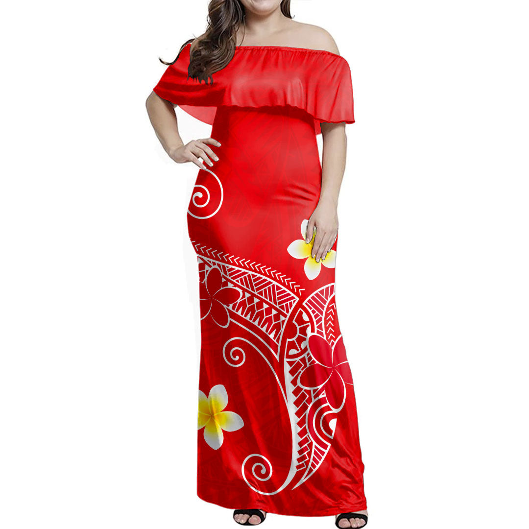 Hawaii Polynesian Combo Dress And Shirt Polynesia Floral Tribal Style Color Ver.1