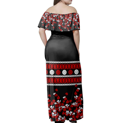 Fiji Combo Dress And Shirt Masi Bula Tagimoucia Flower