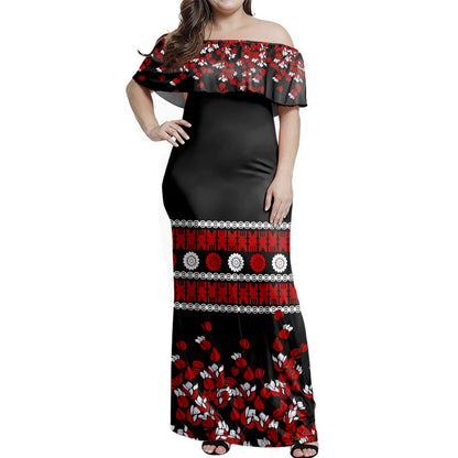 Fiji Combo Dress And Shirt Masi Bula Tagimoucia Flower