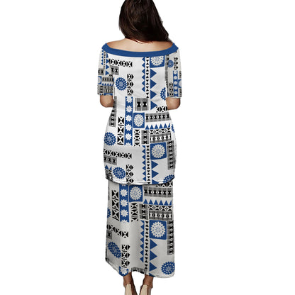 Fiji Combo Puletasi And Shirt Bula Fabric