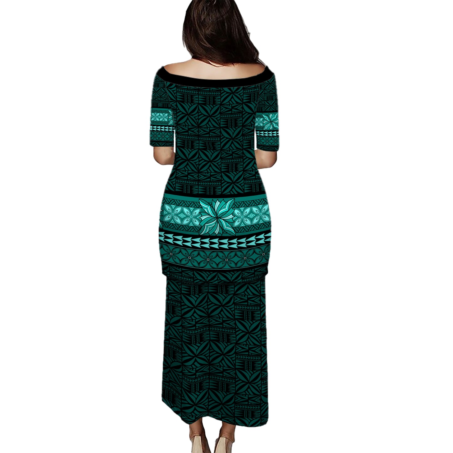 Samoa Combo Puletasi And Shirt Tapa Island Elegance