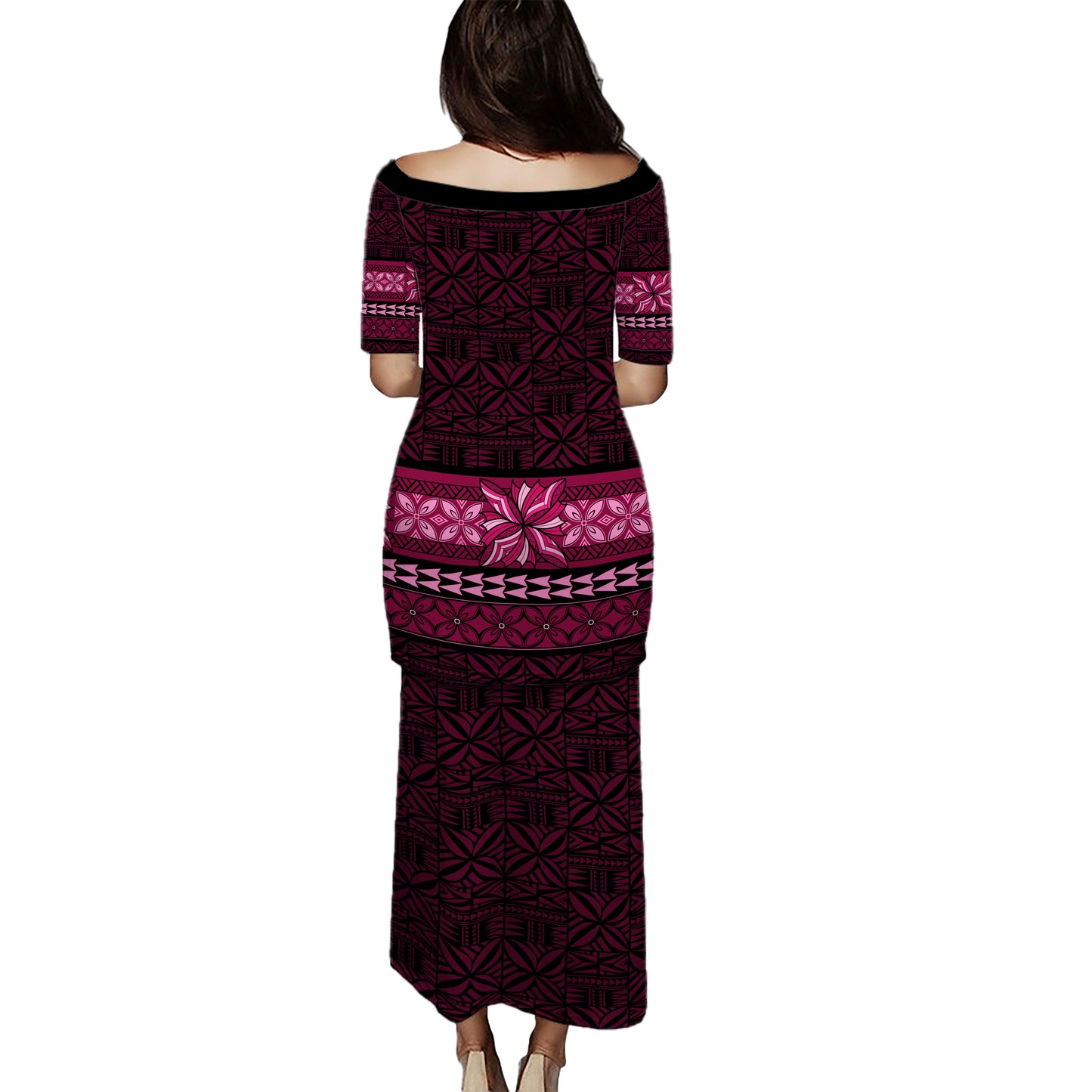 Samoa Combo Puletasi And Shirt Tapa Island Elegance