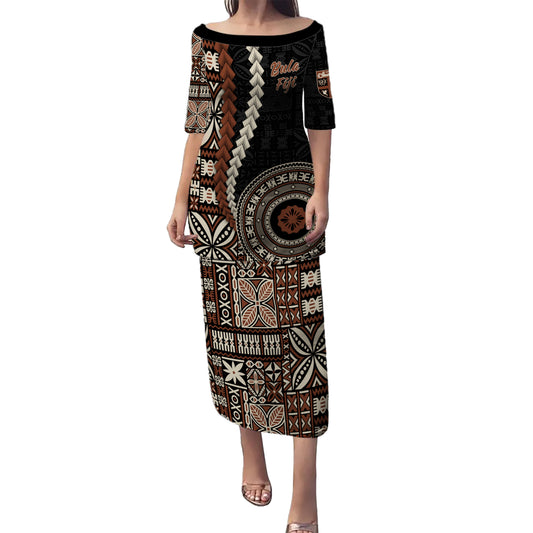 fijian designs dresses Wholesale Fiji Pacific Island Pattern Hawaiian tyle Custom hort leeve Dress Deep V Neck Casual Elegant Ladies Full-size Maxi Dress,2 Pieces