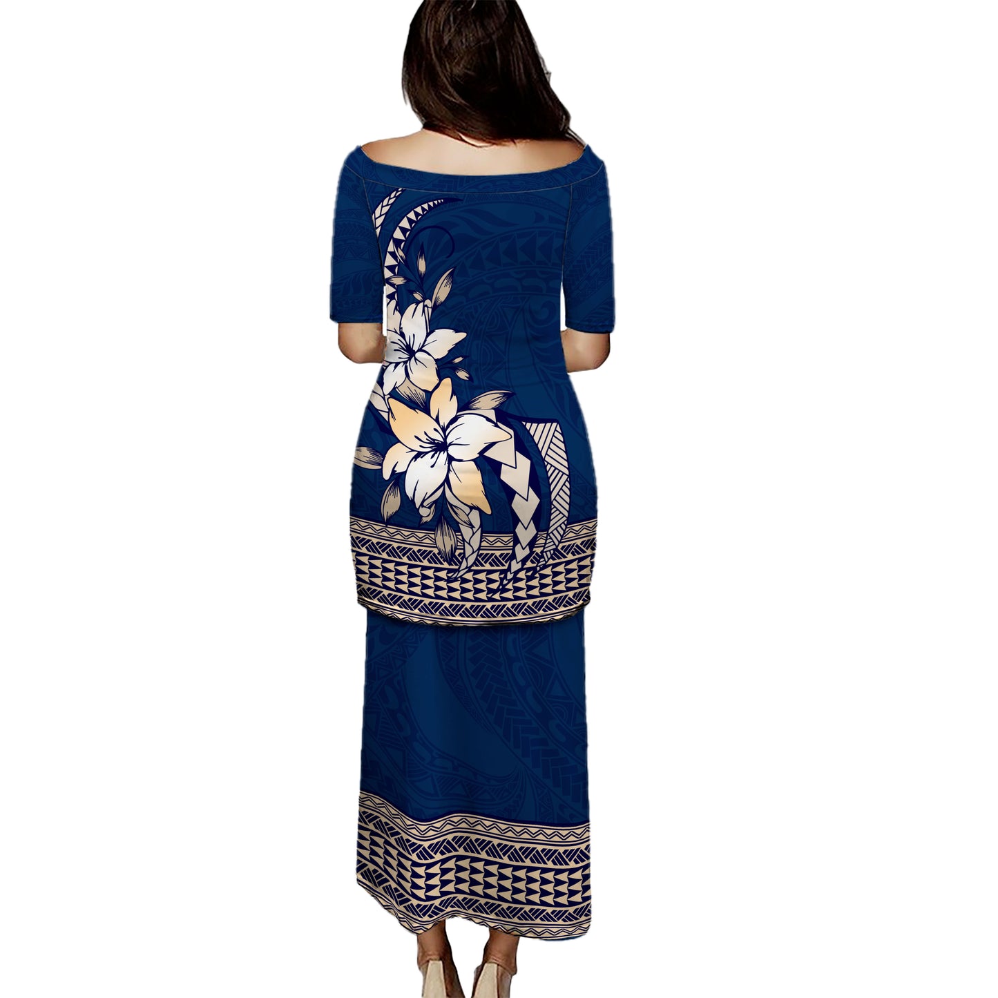 Hawaii Puletasi Kanaka Tribal Flower Polynesian Pattern