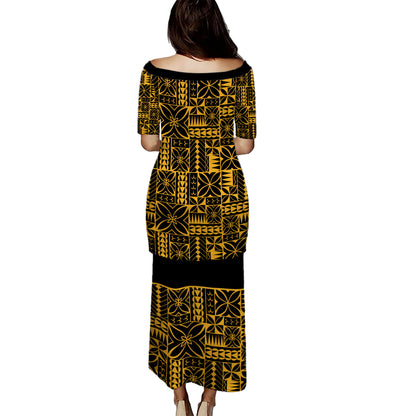 Samoa Puletasi Siapo Design Tribal Pattern