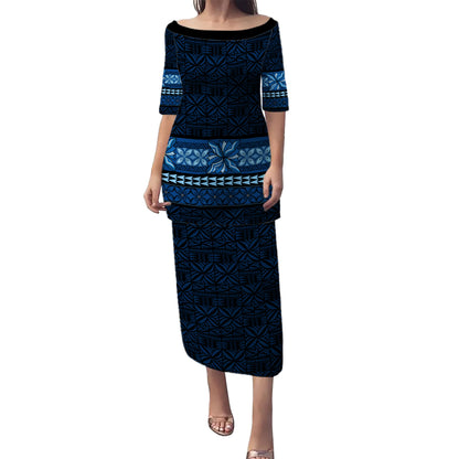 Samoa Combo Puletasi And Shirt Tapa Island Elegance