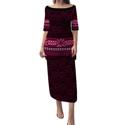 Samoa Combo Puletasi And Shirt Tapa Island Elegance