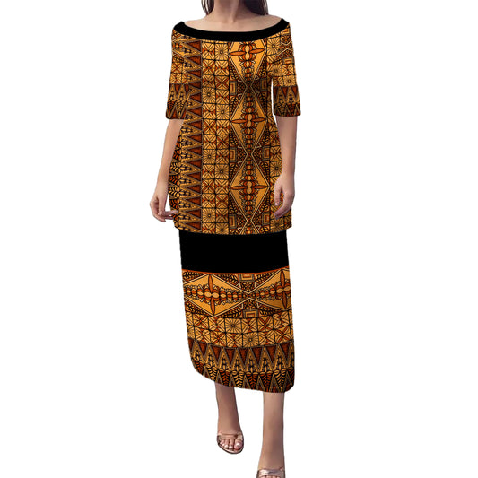 Tonga Puletasi Ngatu Fabric Vintage