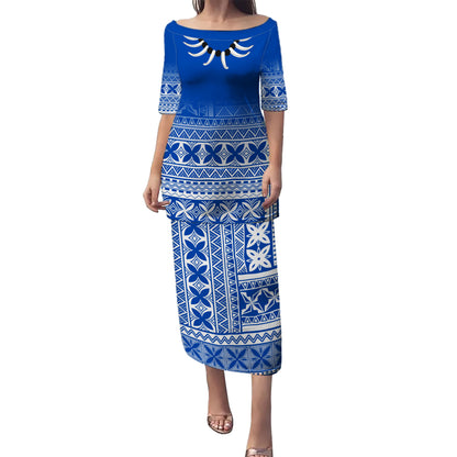 Samoa Combo Puletasi And Shirt Siapo Tapa Print