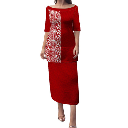 Tonga Combo Puletasi And Shirt Ngatu Culture Original Style