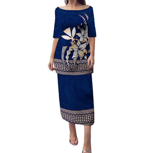 Hawaii Puletasi Kanaka Tribal Flower Polynesian Pattern