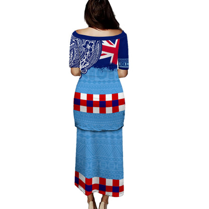Fiji Puletasi Fijian UK Flag With Coat Of Arms