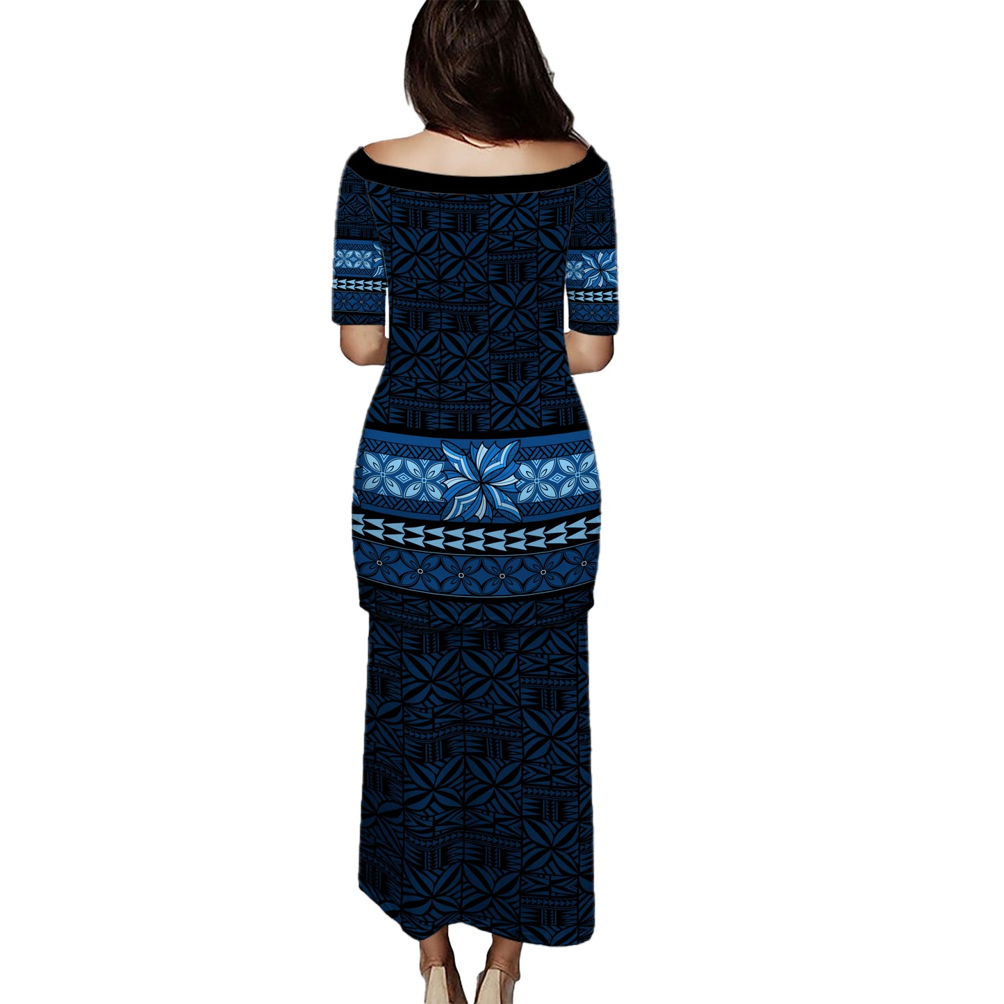 Samoa Combo Puletasi And Shirt Tapa Island Elegance