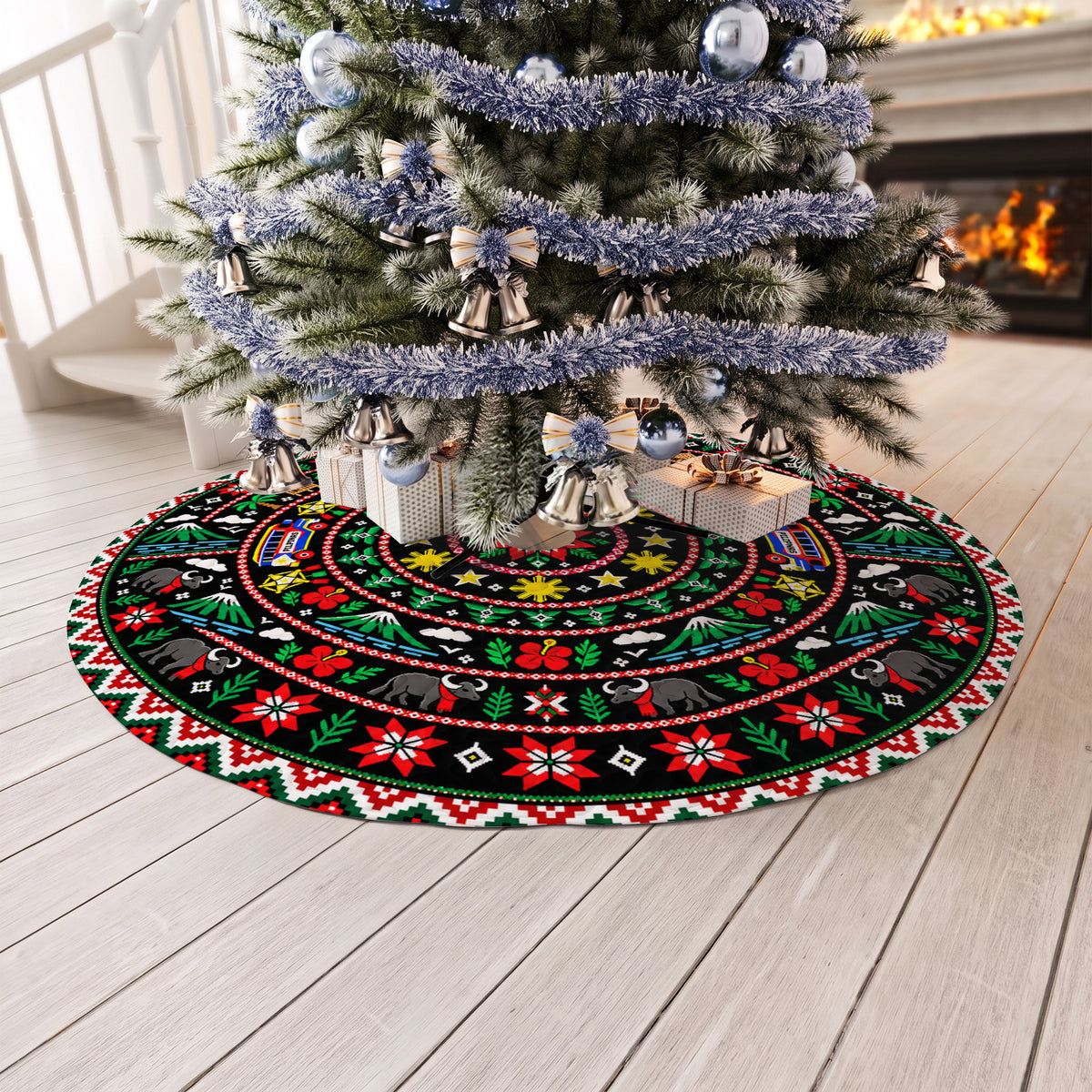 Philippines Filipinos Quilt Christmas Tree Skirt Pattern Xmas Tree Decor