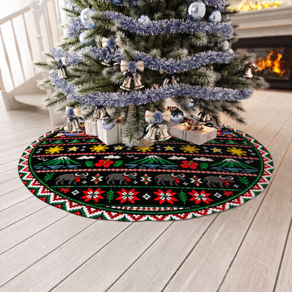 Philippines Filipinos Quilt Christmas Tree Skirt Jeepney Parol Pixel Art