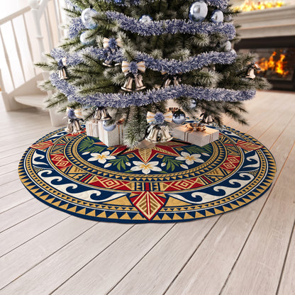 Philippines Filipinos Quilt Christmas Tree Skirt Polynesian Tribal Mandala Design