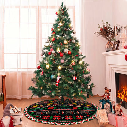 Philippines Filipinos Quilt Christmas Tree Skirt Jeepney Parol Pixel Art