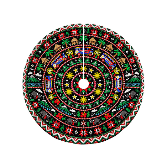 Philippines Filipinos Quilt Christmas Tree Skirt Pattern Xmas Tree Decor