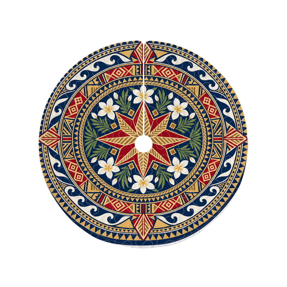 Philippines Filipinos Quilt Christmas Tree Skirt Polynesian Tribal Mandala Design