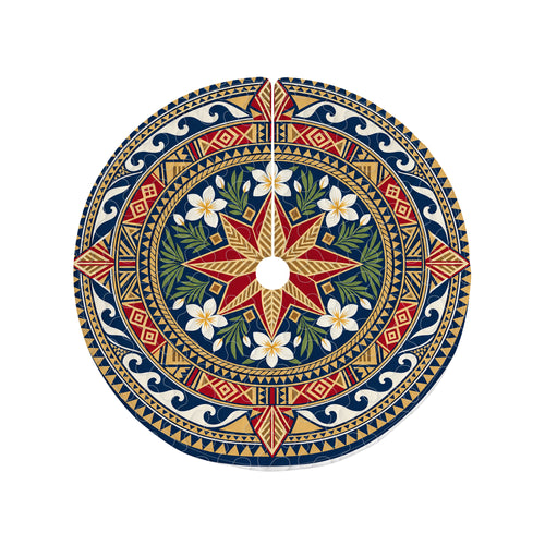 Philippines Filipinos Quilt Christmas Tree Skirt Polynesian Tribal Mandala Design