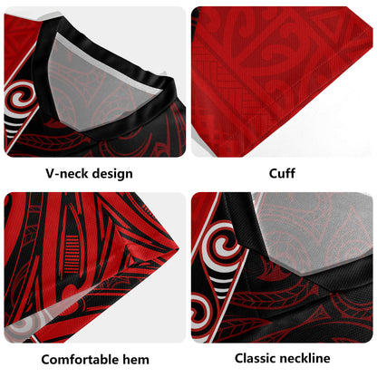 New Zealand Rugby Jersey Custom Maori Silver Fern