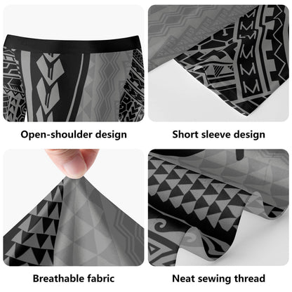 Hawaii Combo Short Sleeve Dress And Shirt Kanaka Maoli Polynesian Tattoo
