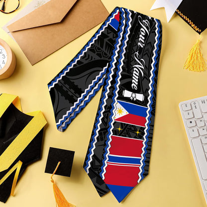 Philippines Filipinos Graduation Stole Custom Class Of 2026 Tribal Simple Style