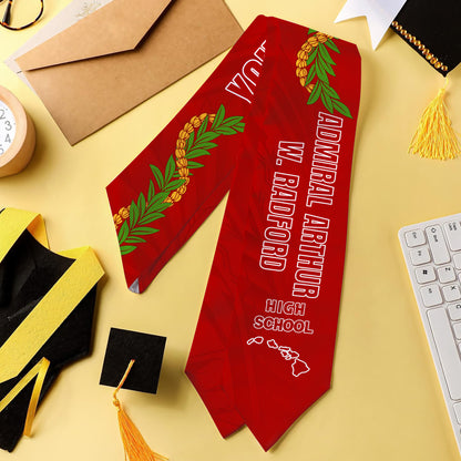 Hawaii Graduation Stole Custom Admiral Arthur W. Radford High School Lei