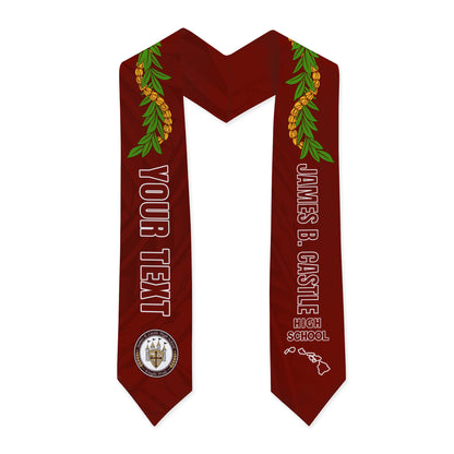 Hawaii Graduation Stole Custom James B. Castle Lei