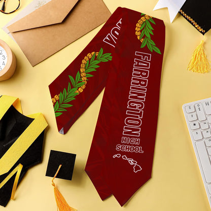 Hawaii Graduation Stole Custom Farrington High School Lei