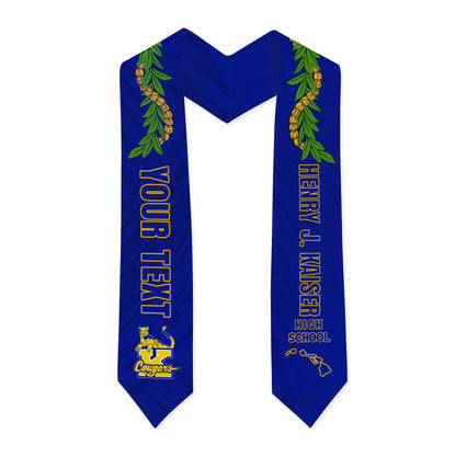 Hawaii Graduation Stole Custom Henry J. Kaiser High School Lei