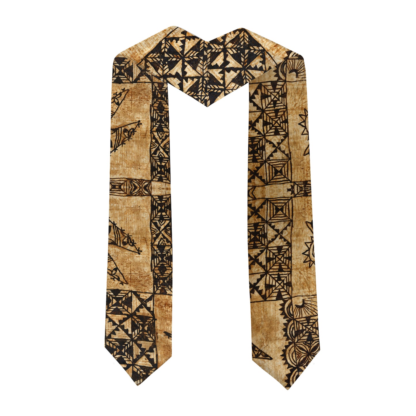 Tonga Graduation Stole Tapa Cloth Vintage